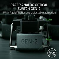 Razer - Huntsman V3 Pro Mini 60% Wired Analog Optical Gaming Keyboard with Snap Tap - Black - Left View