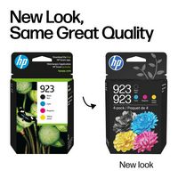 HP - 923 4-Pack Standard Capacity Ink Cartridges - Black/Cyan/Magenta/Yellow - Left View
