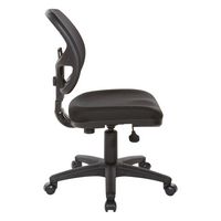 OSP Home Furnishings - Mesh Screen Back Task Chair with Fabric Seat - Black - Left View