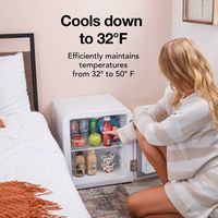 Cooluli - Curve 1.7 cuft Freestanding Compressor Fridge - White - Left View