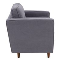 CorLiving - Mulberry Fabric Upholstered Modern Accent Chair - Gray - Left View