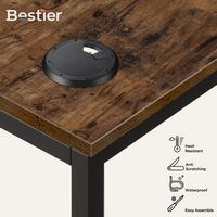Bestier 55inch Gaming Desk L-shaped Desk Office Computer Desk - Brown - Left View