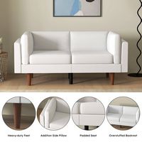 Bestier - Convertible Sleeper Sofa 2 in 1, Modern Sofa Bed Couches with Soft Padded Seat and Side... - Left View