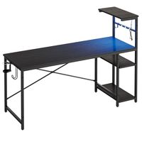Bestier Gaming Desk 61'' H-shape Computer Office table - Black - Left View