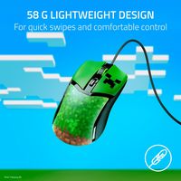 Razer - Cobra Lightweight Optical Gaming Mouse with Chroma RGB Lighting - Wired - Minecraft Edition - Left View