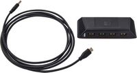 PowerA 4-Port Hi-Speed USB Hub for Nintendo Switch - Black - Left View