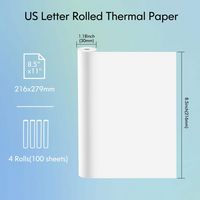 JADENS - Thermal paper in roll letter size - White - Left View