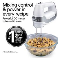 Hamilton Beach - Professional 5-Speed Hand Mixer - White - Left View
