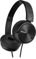 Sony - Noise-Canceling Wired On-Ear Headphones - Black - Left View