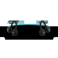 H2O Audio - TRI 2 Multi-Sport Waterproof Bone Conduction Headphones with MP3 Player and Bluetooth... - Left View