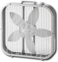 Lasko - 20 in. Air Circulating Box Fan with 3 Speeds - White - Left View