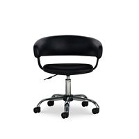 Linon Home Décor - Simken Faux Leather Gas Lift Desk Chair - Black - Left View