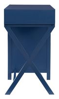 Linon Home Décor - Penrose Four-Drawer Side Storage Desk - Navy Paint / Silver Hardware - Left View