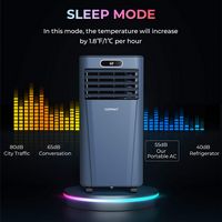 Costway 6000 BTU Portable Air Conditioner Cools up to 350 sq.ft w/ Remote Control 3-in-1 Air Cool... - Left View