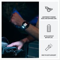 Garmin - Forerunner 970 GPS Smartwatch 47 mm Titanium - Titanium with Whitestone Case - (2025) - Left View