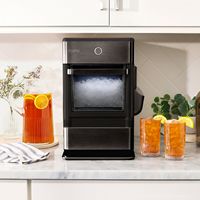 GE Profile - Opal Nugget Ice Maker with Rapid Ice Production - Black Stainless Steel - Left View