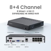 Reolink - 8-Channel, 4 - Dome Camera Indoor/Outdoor 4K+ 12MP PoE 2TB NVR Security Surveillance Sy... - Left View