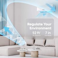 IRIS USA WOOZOO Fan with Remote, 360° Oscillating Fan, Desk Fan - White - Left View