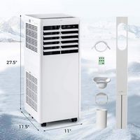 Costway 5000 BTU Portable Air Conditioner Cools up to 250 sq.ft with Dehumidifier and Fan Sleep M... - Left View