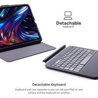 ZAGG - Pro Keys 2 Wireless Keyboard & Detachable Case for Apple iPad Pro 13 (M4) - Black - Left View