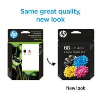 HP - 68 2-Pack Standard Capacity Ink Cartridges - Black/Tri-color - Left View