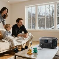 Anker - SOLIX C2000X Gen 2 Portable Power Station 2400W (2048 Wh Capacity) - Black - Left View