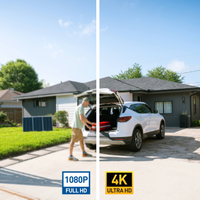 Swann - MaxRanger4K Mini Wireless Security System / Base Station / 32GB / 3x MINICAM 4K IP Camera... - Left View