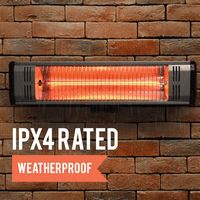 Heat Storm - 1500 Watt Electric Infrared Heater - Black - Left View