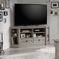Sauder - Palladia Corner Entertainment Credenza - Split Oak - Left View