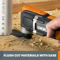 WORX - WX696L 20V PowerShare Sonicrafter Cordless Oscillating Multi-Tool - Black - Left View