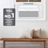 TCL - Q-Series 550 Sq. Ft. 12,000 BTU Smart Window Air Conditioner - White - Left View