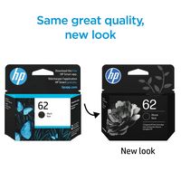 HP - 62 Standard Capacity Ink Cartridge - Black - Left View