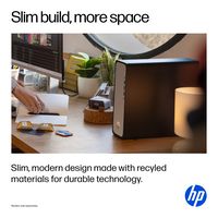 HP - OmniDesk Slim Desktop - Intel Core i3 - 8GB DDR5 Memory - 256GB SSD - Meteor Silver - Left View
