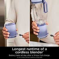 Ninja - Blast Max Portable Blender with 22oz Twist & Go Vessel - Lavender - Left View