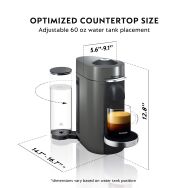 Nespresso - VertuoPlus Deluxe Coffee & Espresso Single-Serve Machine and Aeroccino Milk Frother i... - Left View