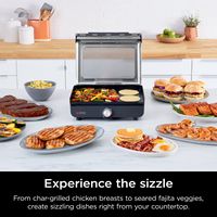 Ninja - Sizzle Countertop Indoor Grill & Griddle with Interchangeable Grill and Griddle Plates - ... - Left View