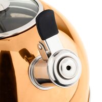 Viking - 2.6 Quart Whistling Tea Kettle with 3-Ply Base - Rose Gold - Left View