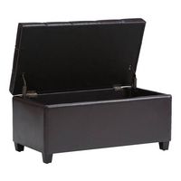 Simpli Home - Sienna Storage Ottoman Bench - Tanner's Brown - Left View