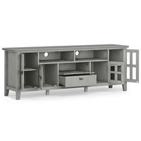 Simpli Home - Artisan 72 inch TV Media Stand - Fog Grey - Left View