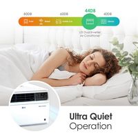 LG - 250 sq. ft. 6,000 BTU Dual Inverter Smart Window Air Conditioner - White - Left View