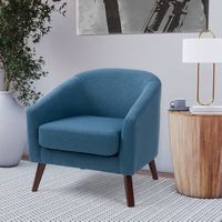 CorLiving - Elwood Modern Tub Chair - Blue - Left View