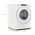 Whirlpool - 4.3 Cu. Ft. High Efficiency Stackable Front Load Washer with 35 Cycle Options - White - Left View