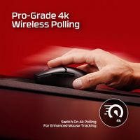 HyperX - Pulsefire Saga Pro Lightweight Wireless Optical Gaming Mouse with 4K Polling Rate - Wire... - Left View