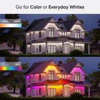 Nanoleaf - Matter Smart Multicolor Permanent Outdoor Lights Smarter Kit - White and Colors - Left View