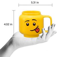 Room Copenhagen - LEGO: Classic Yellow Minifigures Silly Ceramic Mug, 17.9oz - Left View