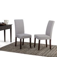 Simpli Home - Acadian Parson Polyester Fabric Dining Chairs (Set of 2) - Dove Gray - Left View