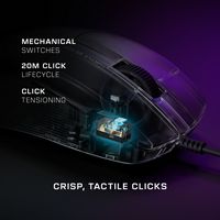 Turtle Beach - Pure SEL Ultra-Light Wired Ergonomic RGB Gaming Mouse with 8K DPI Optical Sensor &... - Left View