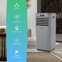 Costway 5000 BTU Portable Air Conditioner Cools up to 230 sq.ft with Remote Control 3-in-1 Air Co... - Left View