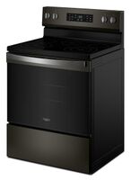 Whirlpool - 5.3 Cu. Ft. Freestanding Electric Range with Air Cooking Technology and Steam Clean -... - Left View
