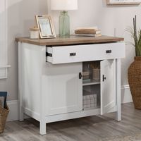 Sauder - Cottage Road Library Storage Cabinet - White - Left View